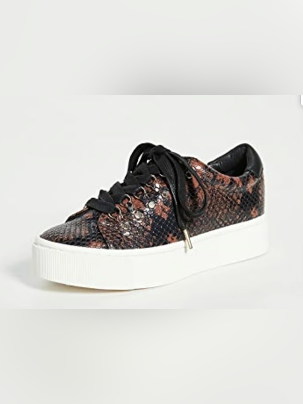 Joie Handan Snake Embossed Leather Sneakers Size 38 Women US Size 7.5/8 NEW